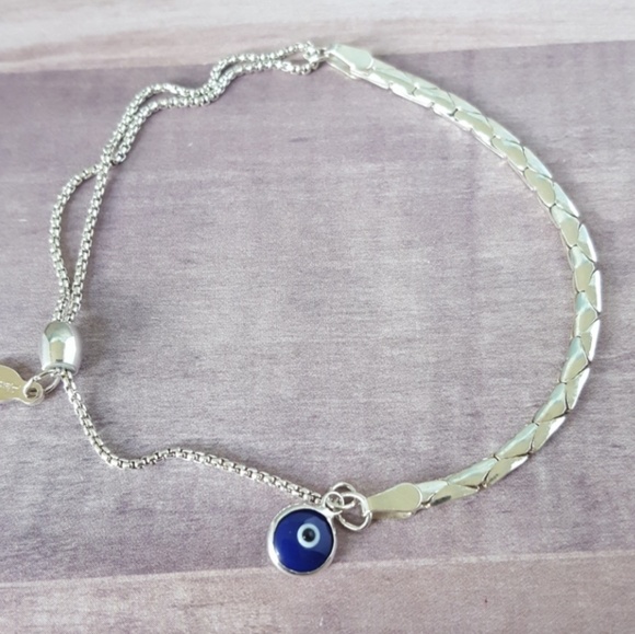 Alex and Ani Jewelry Alex And Ani Evil Eye Pull Bracelet Sterling